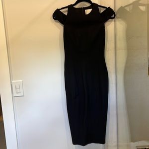 Misha black scuba dress